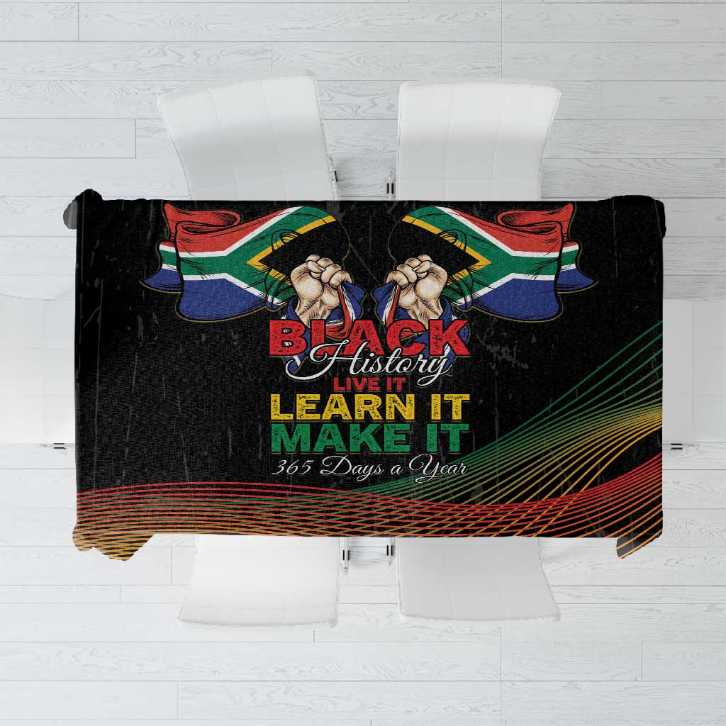 South Africa Black History Month Tablecloth Live It Learn It Make It - Wonder Print Shop
