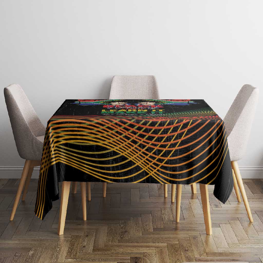 South Africa Black History Month Tablecloth Live It Learn It Make It - Wonder Print Shop