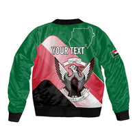 Personalized Sudan Bomber Jacket Sudanese Secretary Bird Flag Style