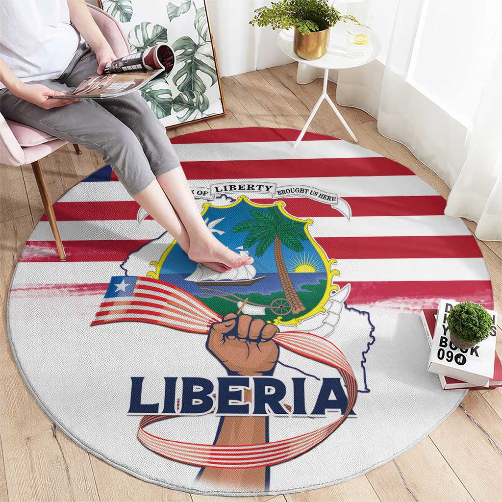 Liberia Flag Day Round Carpet Our Flag Our Pride
