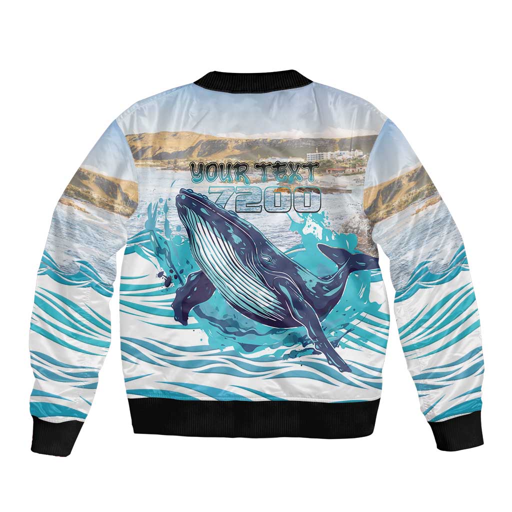 Personalized South Africa Whale Bomber Jacket Hermanus Fest - Wonder Print Shop
