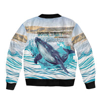 Personalized South Africa Whale Bomber Jacket Hermanus Fest - Wonder Print Shop