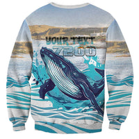 Personalized South Africa Whale Sweatshirt Hermanus Fest - Wonder Print Shop