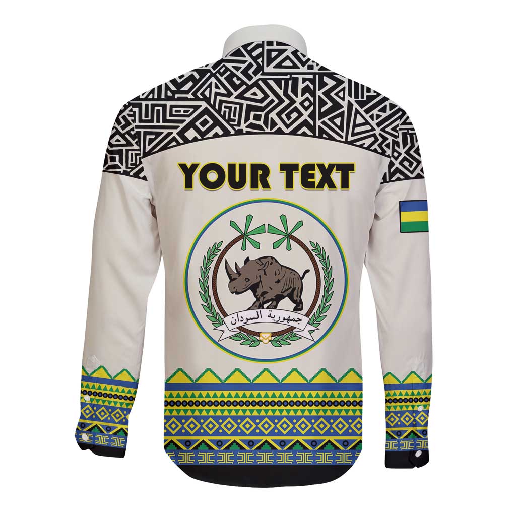 Personalized Sudan 1956-1970 Long Sleeve Button Shirt With African Pattern - Wonder Print Shop