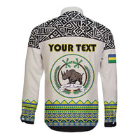 Personalized Sudan 1956-1970 Long Sleeve Button Shirt With African Pattern - Wonder Print Shop