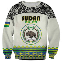 Personalized Sudan 1956-1970 Sweatshirt With African Pattern - Wonder Print Shop