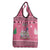 Personalised Germany Christmas Grocery Bag Cute Pink Gnome Frohe Weihnachten