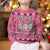 Personalised Germany Christmas Kid Ugly Christmas Sweater Cute Pink Gnome Frohe Weihnachten