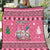 Personalised Germany Christmas Quilt Cute Pink Gnome Frohe Weihnachten - Wonder Print Shop