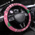 Germany Christmas Steering Wheel Cover Cute Pink Gnome Frohe Weihnachten