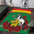 Personalised Burkina Faso Republic Day Area Rug Happy 66th Anniversary with White Stallion - Wonder Print Shop