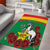 Personalised Burkina Faso Republic Day Area Rug Happy 66th Anniversary with White Stallion - Wonder Print Shop