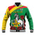 Personalised Burkina Faso Republic Day Baseball Jacket Happy 66th Anniversary with White Stallion - Wonder Print Shop