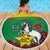 Personalised Burkina Faso Republic Day Beach Blanket Happy 66th Anniversary with White Stallion - Wonder Print Shop