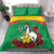 Personalised Burkina Faso Republic Day Bedding Set Happy 66th Anniversary with White Stallion - Wonder Print Shop