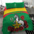 Personalised Burkina Faso Republic Day Bedding Set Happy 66th Anniversary with White Stallion - Wonder Print Shop