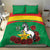 Personalised Burkina Faso Republic Day Bedding Set Happy 66th Anniversary with White Stallion - Wonder Print Shop