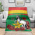 Personalised Burkina Faso Republic Day Blanket Happy 66th Anniversary with White Stallion