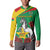 Personalised Burkina Faso Republic Day Button Sweatshirt Happy 66th Anniversary with White Stallion - Wonder Print Shop