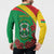 Personalised Burkina Faso Republic Day Button Sweatshirt Happy 66th Anniversary with White Stallion - Wonder Print Shop