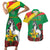 Personalised Burkina Faso Republic Day Couples Matching Short Sleeve Bodycon Dress and Hawaiian Shirt Happy 66th Anniversary with White Stallion - Wonder Print Shop