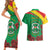 Personalised Burkina Faso Republic Day Couples Matching Short Sleeve Bodycon Dress and Hawaiian Shirt Happy 66th Anniversary with White Stallion - Wonder Print Shop