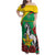 Personalised Burkina Faso Republic Day Family Matching Off Shoulder Maxi Dress and Hawaiian Shirt Happy 66th Anniversary with White Stallion - Wonder Print Shop