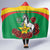 Personalised Burkina Faso Republic Day Hooded Blanket Happy 66th Anniversary with White Stallion