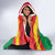 Personalised Burkina Faso Republic Day Hooded Blanket Happy 66th Anniversary with White Stallion