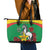 Personalised Burkina Faso Republic Day Leather Tote Bag Happy 66th Anniversary with White Stallion - Wonder Print Shop