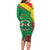 Personalised Burkina Faso Republic Day Long Sleeve Bodycon Dress Happy 66th Anniversary with White Stallion - Wonder Print Shop