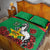 Personalised Burkina Faso Republic Day Quilt Bed Set Happy 66th Anniversary with White Stallion - Wonder Print Shop