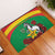 Personalised Burkina Faso Republic Day Rubber Doormat Happy 66th Anniversary with White Stallion - Wonder Print Shop