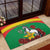 Personalised Burkina Faso Republic Day Rubber Doormat Happy 66th Anniversary with White Stallion - Wonder Print Shop