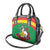 Personalised Burkina Faso Republic Day Shoulder Handbag Happy 66th Anniversary with White Stallion