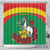 Personalised Burkina Faso Republic Day Shower Curtain Happy 66th Anniversary with White Stallion