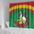 Personalised Burkina Faso Republic Day Shower Curtain Happy 66th Anniversary with White Stallion