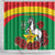 Personalised Burkina Faso Republic Day Shower Curtain Happy 66th Anniversary with White Stallion