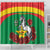 Personalised Burkina Faso Republic Day Shower Curtain Happy 66th Anniversary with White Stallion