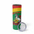 Personalised Burkina Faso Republic Day Skinny Tumbler Happy 66th Anniversary with White Stallion - Wonder Print Shop