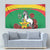 Personalised Burkina Faso Republic Day Tapestry Happy 66th Anniversary with White Stallion