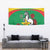 Personalised Burkina Faso Republic Day Tapestry Happy 66th Anniversary with White Stallion