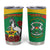 Personalised Burkina Faso Republic Day Tumbler Cup Happy 66th Anniversary with White Stallion