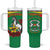 Personalised Burkina Faso Republic Day Tumbler With Handle Happy 66th Anniversary with White Stallion - Wonder Print Shop