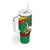 Personalised Burkina Faso Republic Day Tumbler With Handle Happy 66th Anniversary with White Stallion - Wonder Print Shop