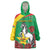 Personalised Burkina Faso Republic Day Wearable Blanket Hoodie Happy 66th Anniversary with White Stallion - Wonder Print Shop