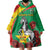 Personalised Burkina Faso Republic Day Wearable Blanket Hoodie Happy 66th Anniversary with White Stallion - Wonder Print Shop