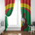 Personalised Burkina Faso Republic Day Window Curtain Happy 66th Anniversary with White Stallion - Wonder Print Shop