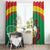 Personalised Burkina Faso Republic Day Window Curtain Happy 66th Anniversary with White Stallion - Wonder Print Shop