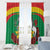 Personalised Burkina Faso Republic Day Window Curtain Happy 66th Anniversary with White Stallion - Wonder Print Shop